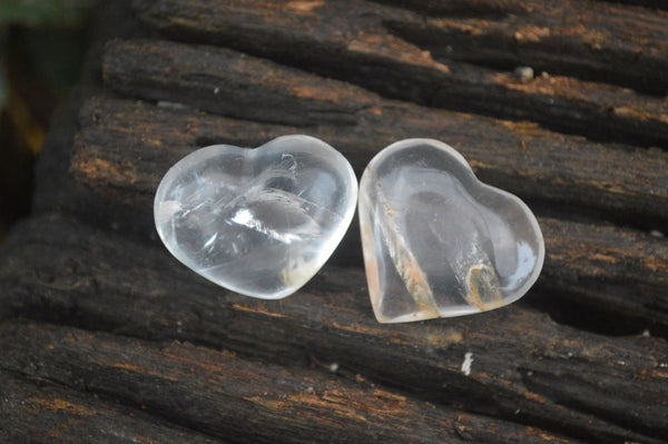 Polished Mini Girasol Pearl Quartz Hearts  x 35 From Madagascar - Toprock Gemstones and Minerals 