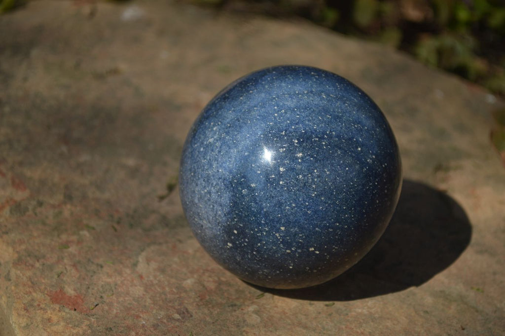 Polished Blue Lazulite Spheres  x 2 From Madagascar - Toprock Gemstones and Minerals 