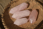Polished Double Terminated Rose Quartz Points x 4 From Ambatondrazaka, Madagascar - Toprock Gemstones and Minerals 