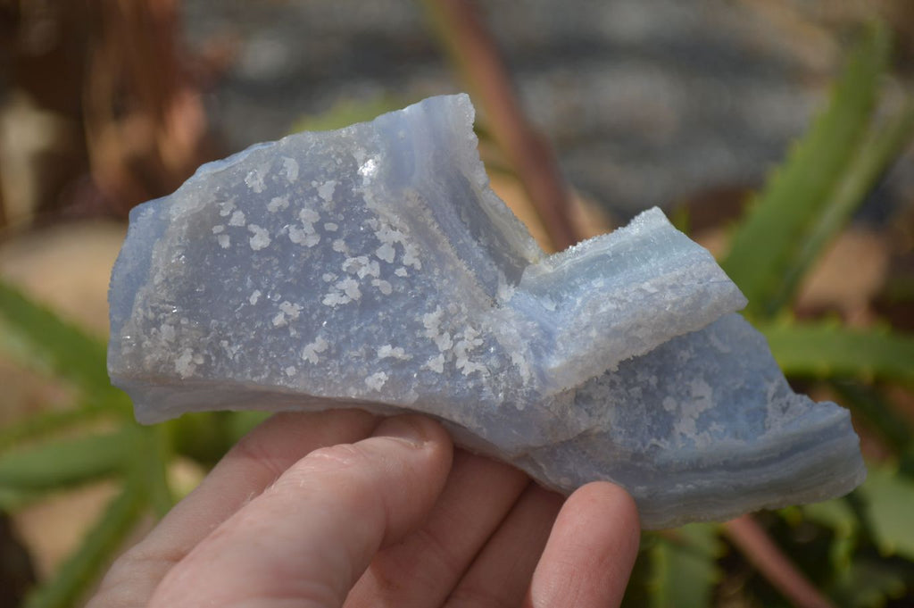 Natural Etched Blue Chalcedony Specimens  x 6 From Nsanje, Malawi - Toprock Gemstones and Minerals 