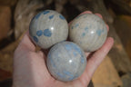 Polished Blue Spotted Spinel Quartz Spheres x 6 From Madagascar - Toprock Gemstones and Minerals 