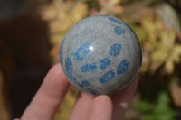 Polished Blue Spotted Spinel Quartz Spheres x 6 From Madagascar - Toprock Gemstones and Minerals 
