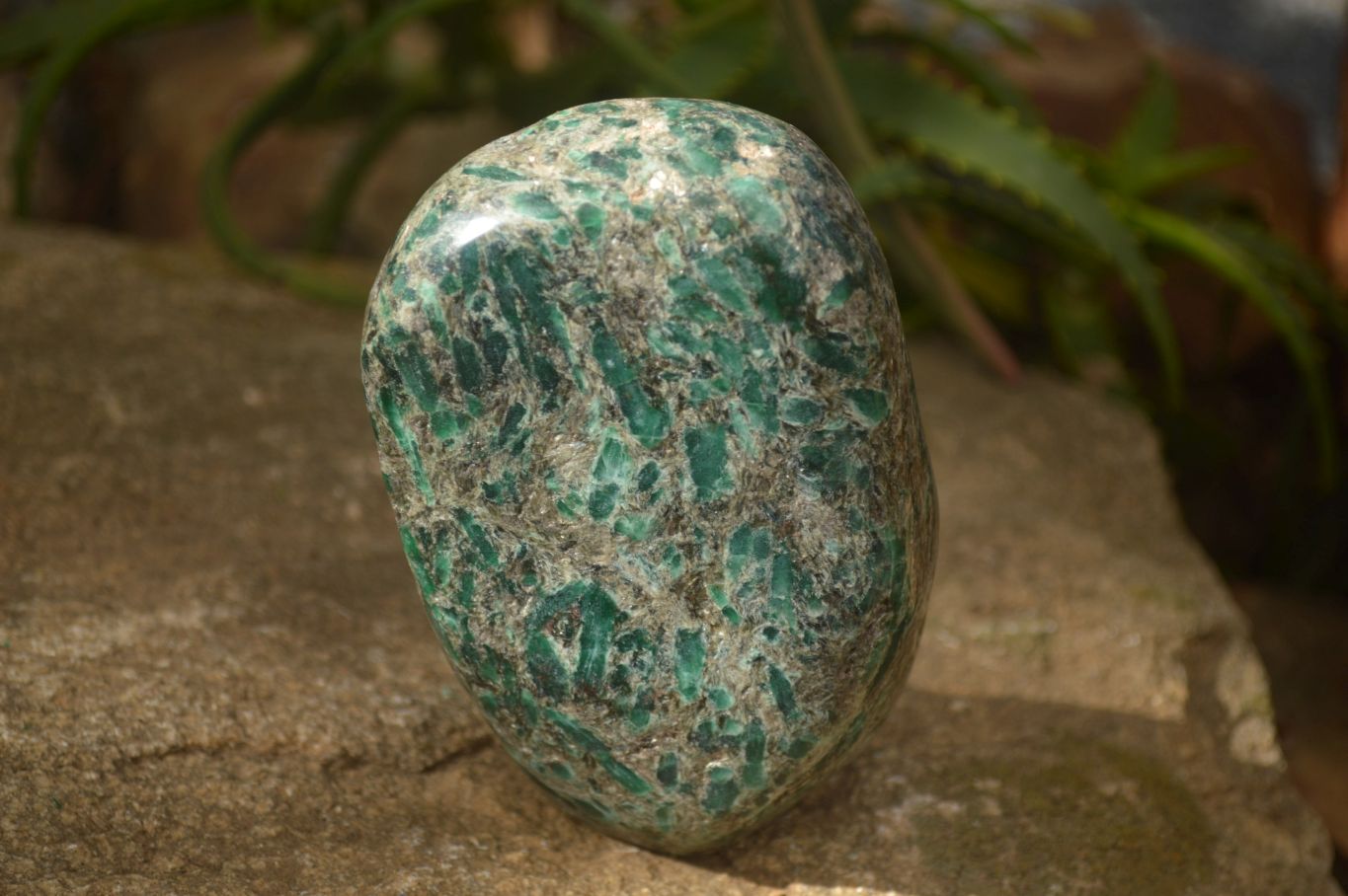 Polished Rare Green Emerald In Matrix Standing Free Form x 1 From Sandawana, Zimbabwe - Toprock Gemstones and Minerals 