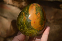 Polished  Green Opal Standing Free Forms  x 6 From Antsirabe, Madagascar - Toprock Gemstones and Minerals 