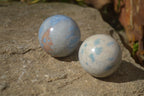 Polished Blue Spotted Spinel Quartz Spheres x 6 From Madagascar - Toprock Gemstones and Minerals 