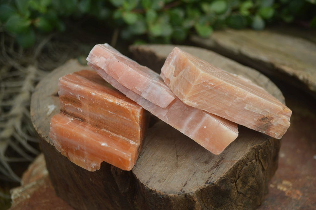 Natural New Sunset Orange Calcite Specimens  x 12 From Spitzkop, Namibia - Toprock Gemstones and Minerals 