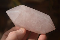 Polished Double Terminated Rose Quartz Points x 4 From Ambatondrazaka, Madagascar - Toprock Gemstones and Minerals 
