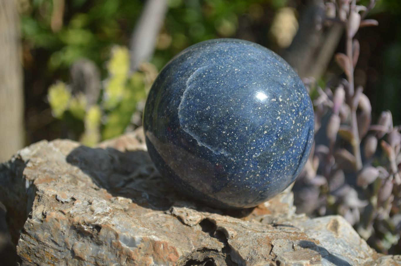 Polished Blue Lazulite Spheres  x 2 From Madagascar - Toprock Gemstones and Minerals 