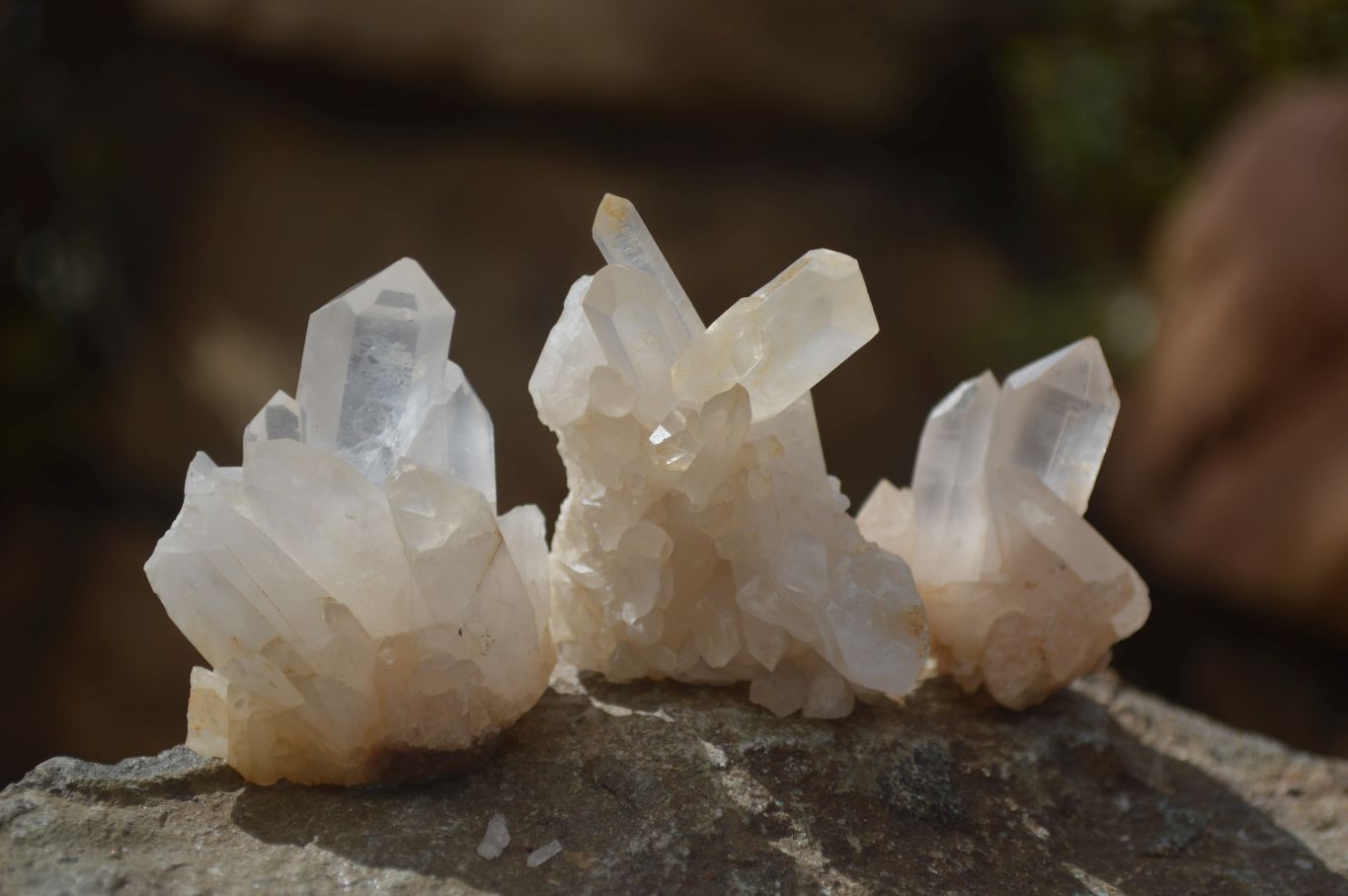 Natural Small Quartz Clusters  x 35 From Madagascar - Toprock Gemstones and Minerals 