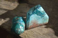 Polished Blue Shattuckite Free Forms  x 6 From Kaokoveld, Namibia - Toprock Gemstones and Minerals 
