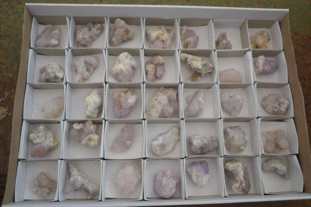 Natural Small Mixed Spirit Quartz Clusters  x 35 From Boekenhouthoek, South Africa - Toprock Gemstones and Minerals 