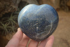 Polished  Blue Lazulite Gemstone Hearts  x 4 From Madagascar - Toprock Gemstones and Minerals 