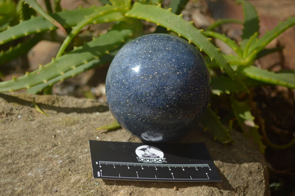 Polished Blue Lazulite Spheres  x 2 From Madagascar - Toprock Gemstones and Minerals 