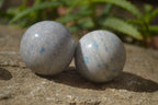 Polished Blue Spotted Spinel Quartz Spheres x 6 From Madagascar - Toprock Gemstones and Minerals 