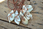 Polished Blue Smithsonite Aragonite Pendants Wrapped In Copper & Metal Wire x 6 From Congo - TopRock