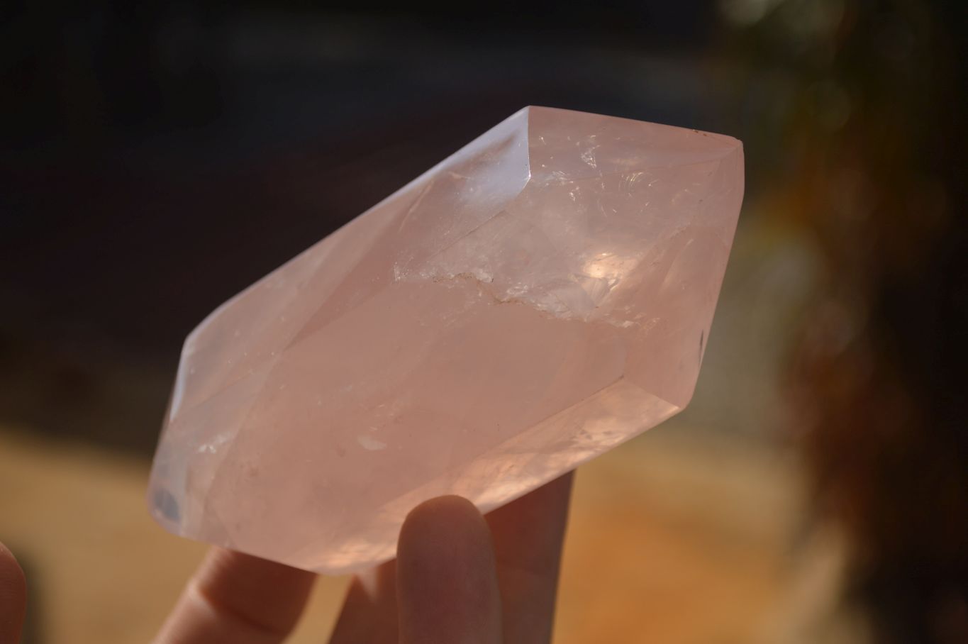 Polished Double Terminated Rose Quartz Points x 4 From Ambatondrazaka, Madagascar - Toprock Gemstones and Minerals 