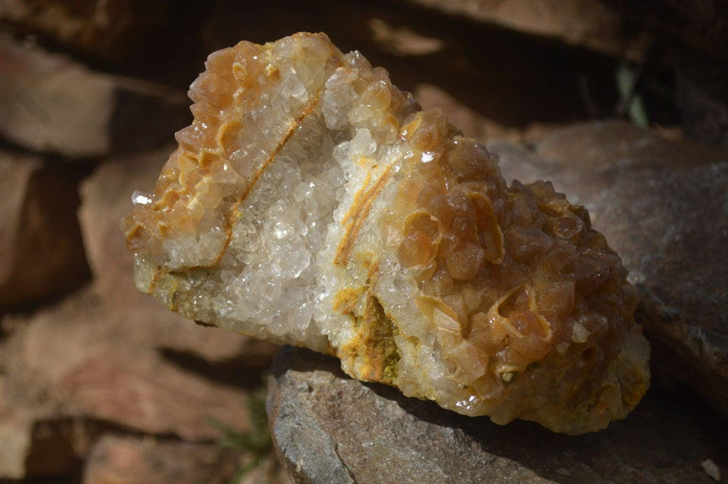 Natural Limonite Quartz Clusters x 2 From Solwezi, Zambia - Toprock Gemstones and Minerals 