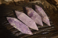 Polished  Double Terminated Purple Lepidolite Points  x 4 From Mozambique - Toprock Gemstones and Minerals 