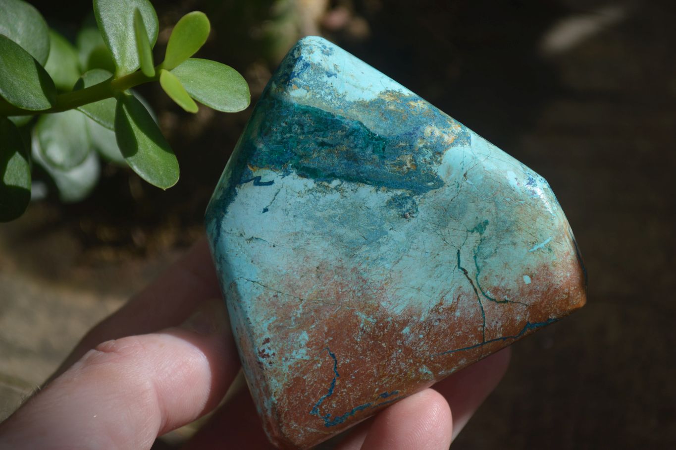 Polished Blue Shattuckite Free Forms  x 6 From Kaokoveld, Namibia - Toprock Gemstones and Minerals 