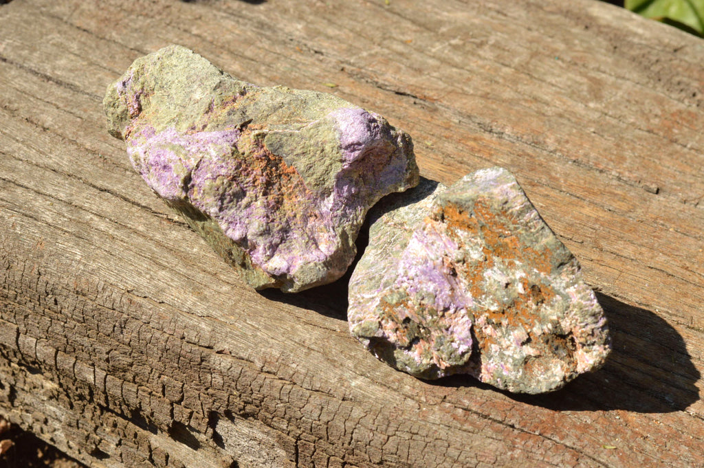 Natural Selected Stichtite & Green Serpentine (Atlantisite) Cobbed Specimens  x 12 From Barberton, South Africa - TopRock