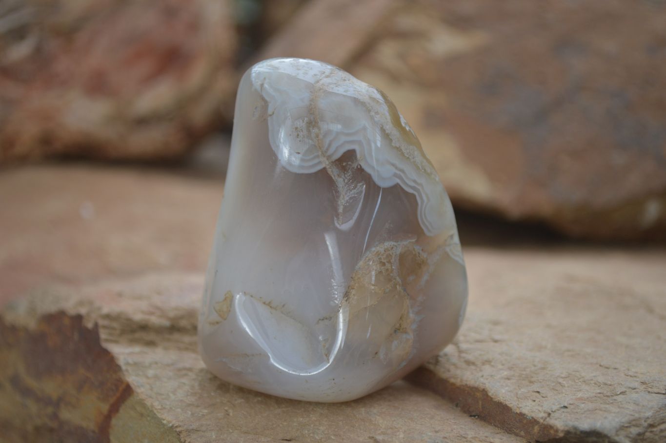 Polished Agate Chalcedony Tumble Stones x 20 From Madagascar - Toprock Gemstones and Minerals 