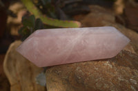 Polished Double Terminated Rose Quartz Points x 4 From Ambatondrazaka, Madagascar - Toprock Gemstones and Minerals 
