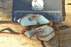 Polished Blue Smithsonite Aragonite Pendants Wrapped In Copper & Metal Wire x 6 From Congo - TopRock