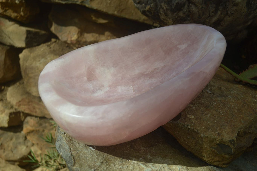 Polished Pink Rose Quartz Bowl x 1 From Ambatondrazaka, Madagascar - Toprock Gemstones and Minerals 