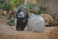 Polished Mixed Agate Standing Free Forms  x 4 From West Coast, Madagascar