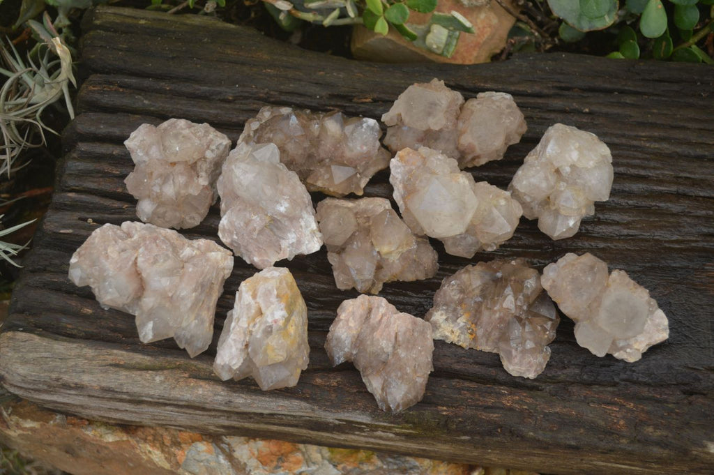 Natural Smokey Quartz Clusters x 12 From Congo - Toprock Gemstones and Minerals 