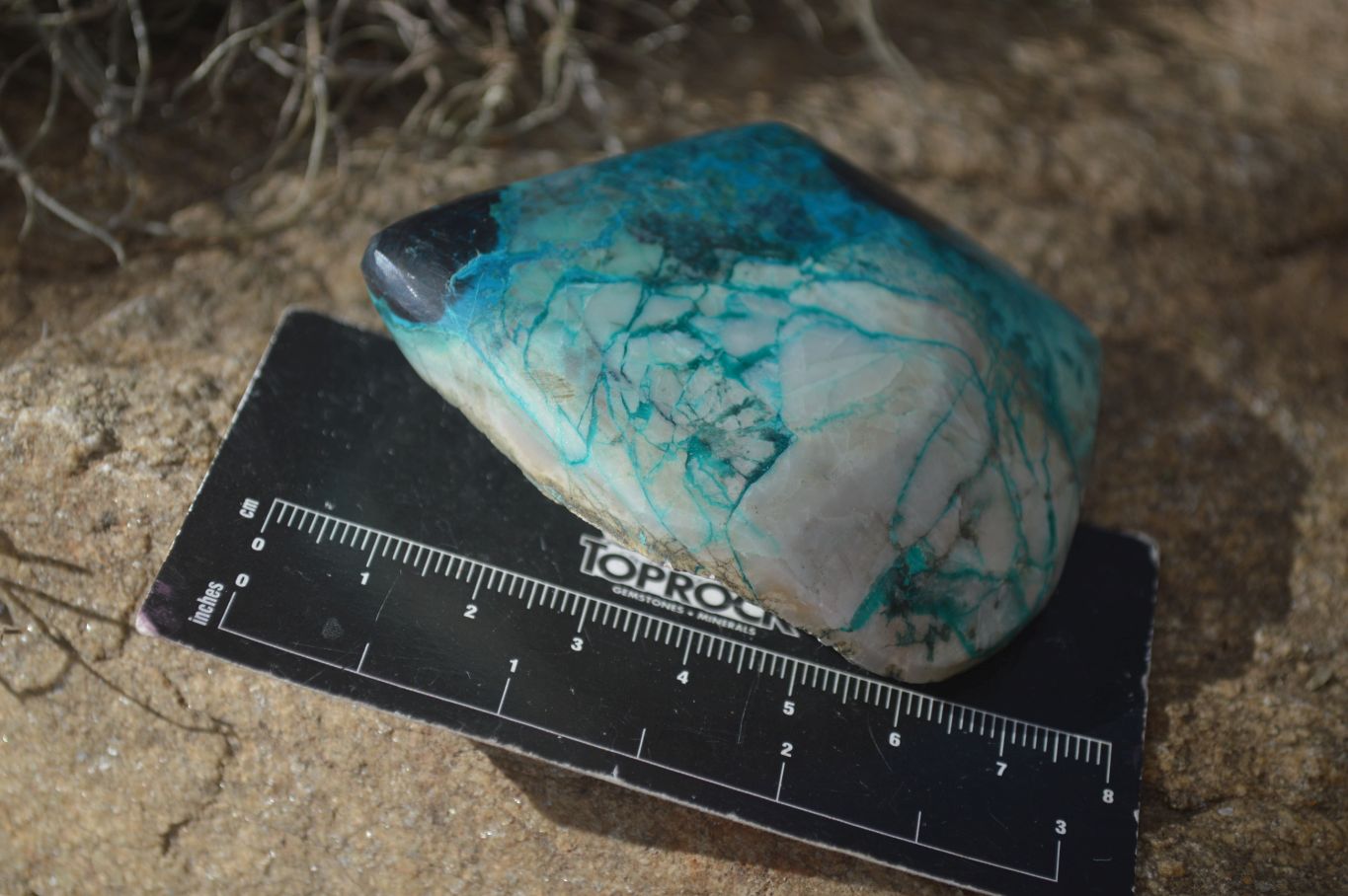 Polished Blue Shattuckite Free Forms  x 6 From Kaokoveld, Namibia - Toprock Gemstones and Minerals 