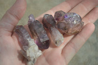 Natural Skeletal Smokey Amethyst Window Quartz Crystals  x 14 From Chiredzi, Zimbabwe - Toprock Gemstones and Minerals 