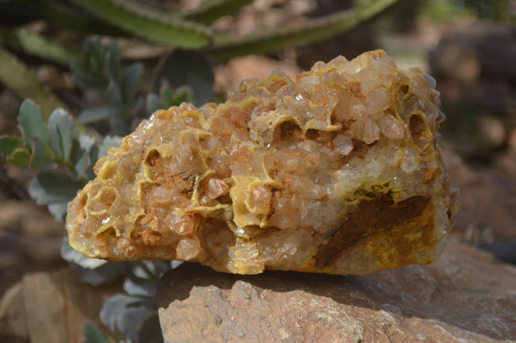Natural Limonite Quartz Clusters x 2 From Solwezi, Zambia - Toprock Gemstones and Minerals 