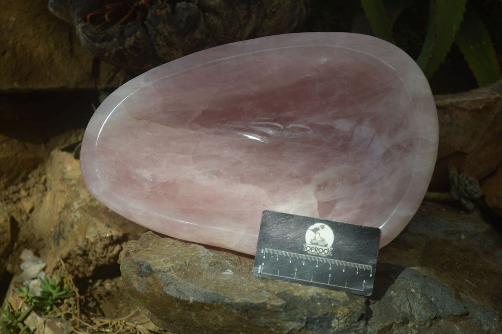 Polished Pink Rose Quartz Bowl x 1 From Ambatondrazaka, Madagascar - Toprock Gemstones and Minerals 