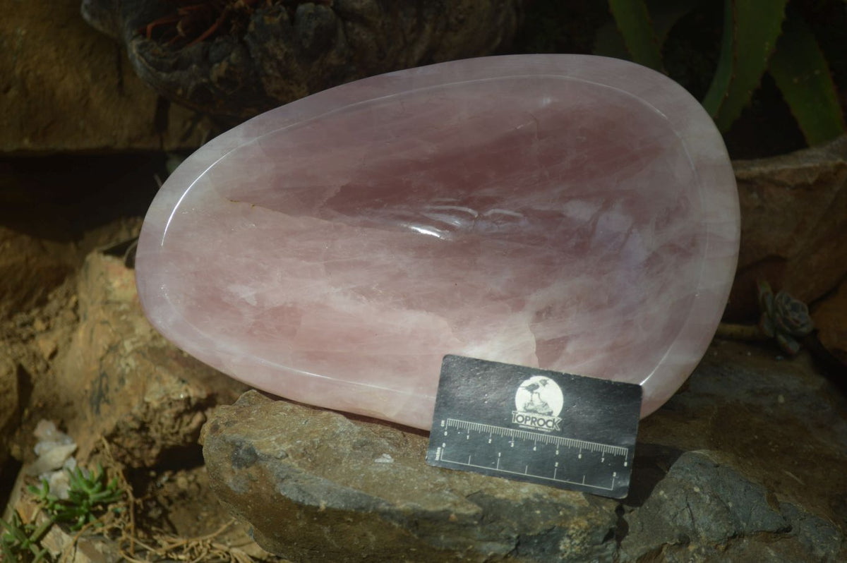 Polished Pink Rose Quartz Bowl x 1 From Ambatondrazaka, Madagascar - Toprock Gemstones and Minerals 