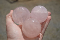 Polished Star Rose Quartz Spheres x 6 From Ambatondrazaka, Madagascar - TopRock
