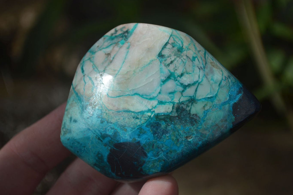 Polished Blue Shattuckite Free Forms  x 6 From Kaokoveld, Namibia - Toprock Gemstones and Minerals 