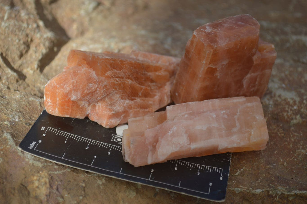 Natural New Sunset Orange Calcite Specimens  x 24 From Spitzkop, Namibia - Toprock Gemstones and Minerals 