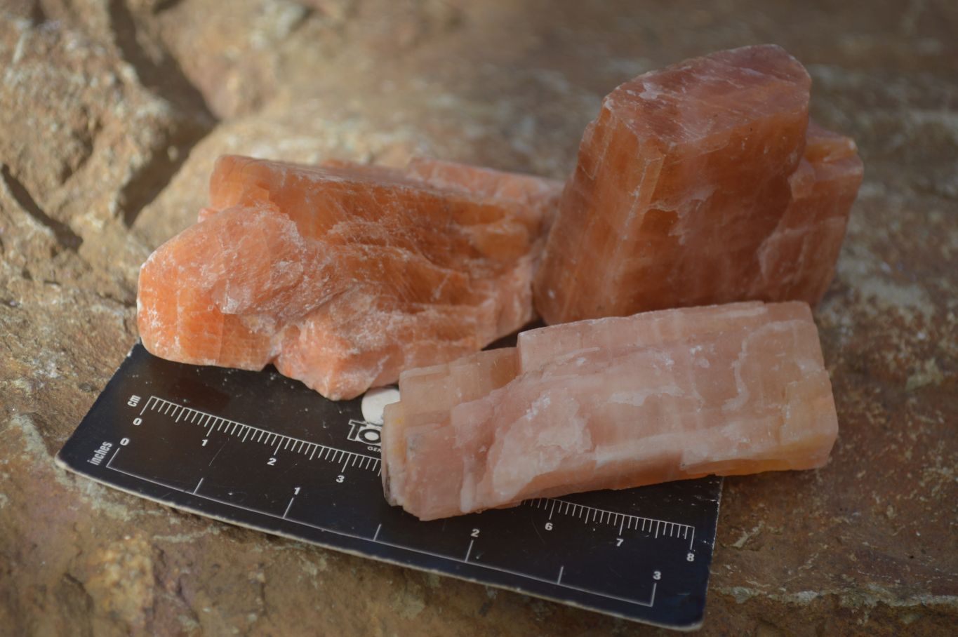 Natural New Sunset Orange Calcite Specimens  x 24 From Spitzkop, Namibia - Toprock Gemstones and Minerals 