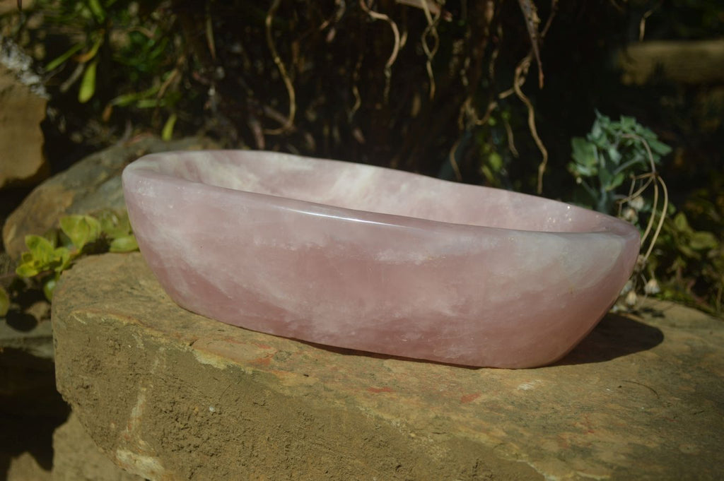 Polished Pink Rose Quartz Bowl x 1 From Ambatondrazaka, Madagascar - Toprock Gemstones and Minerals 