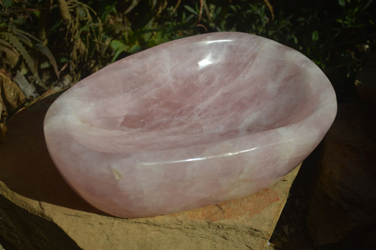 Polished Pink Rose Quartz Bowl x 1 From Ambatondrazaka, Madagascar - Toprock Gemstones and Minerals 