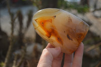 Polished Mixed Agate Standing Free Forms  x 4 From West Coast, Madagascar