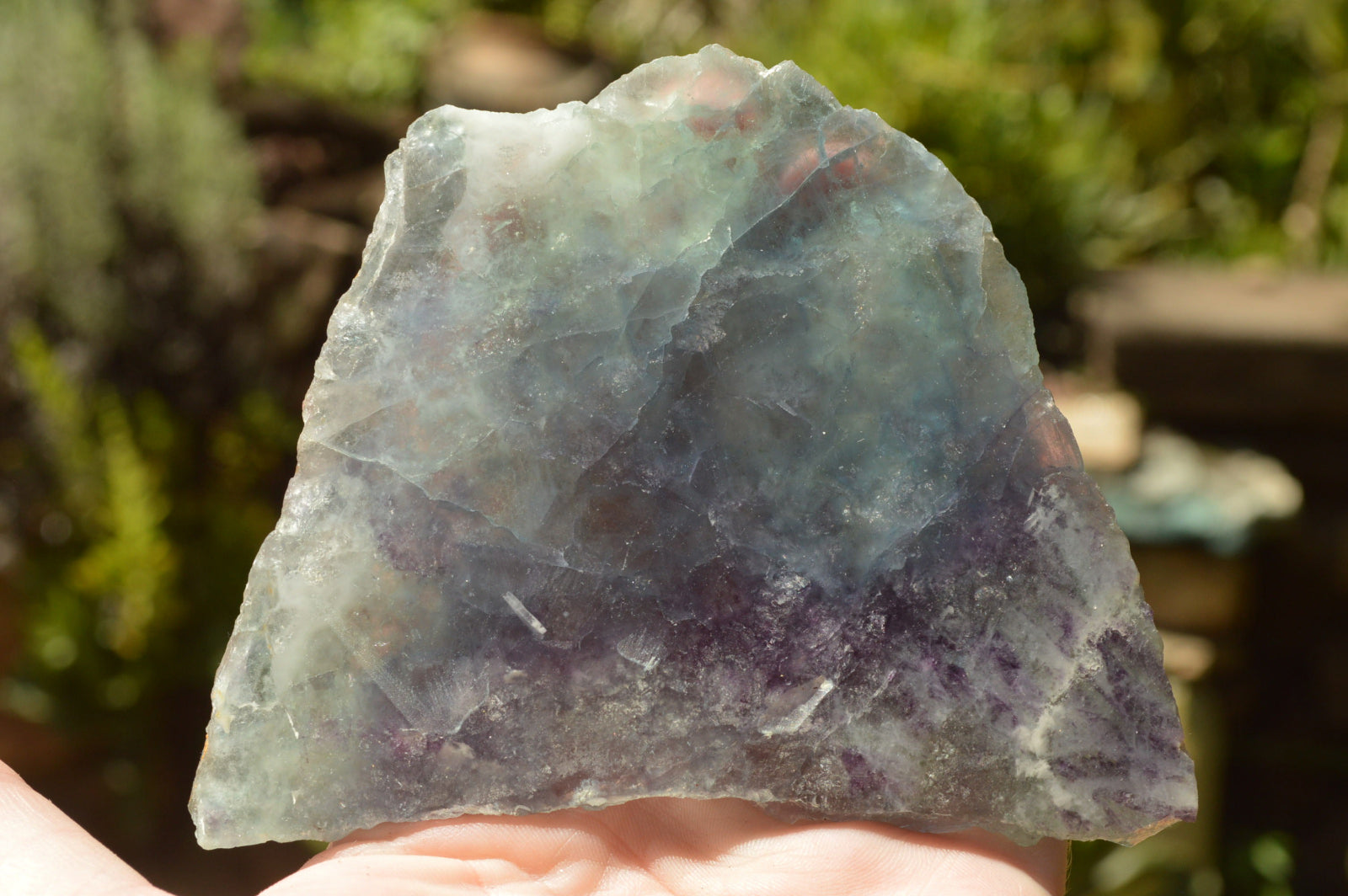 Polished Semi Translucent Watermelon Fluorite Slices x 3 From Uis, Namibia - TopRock