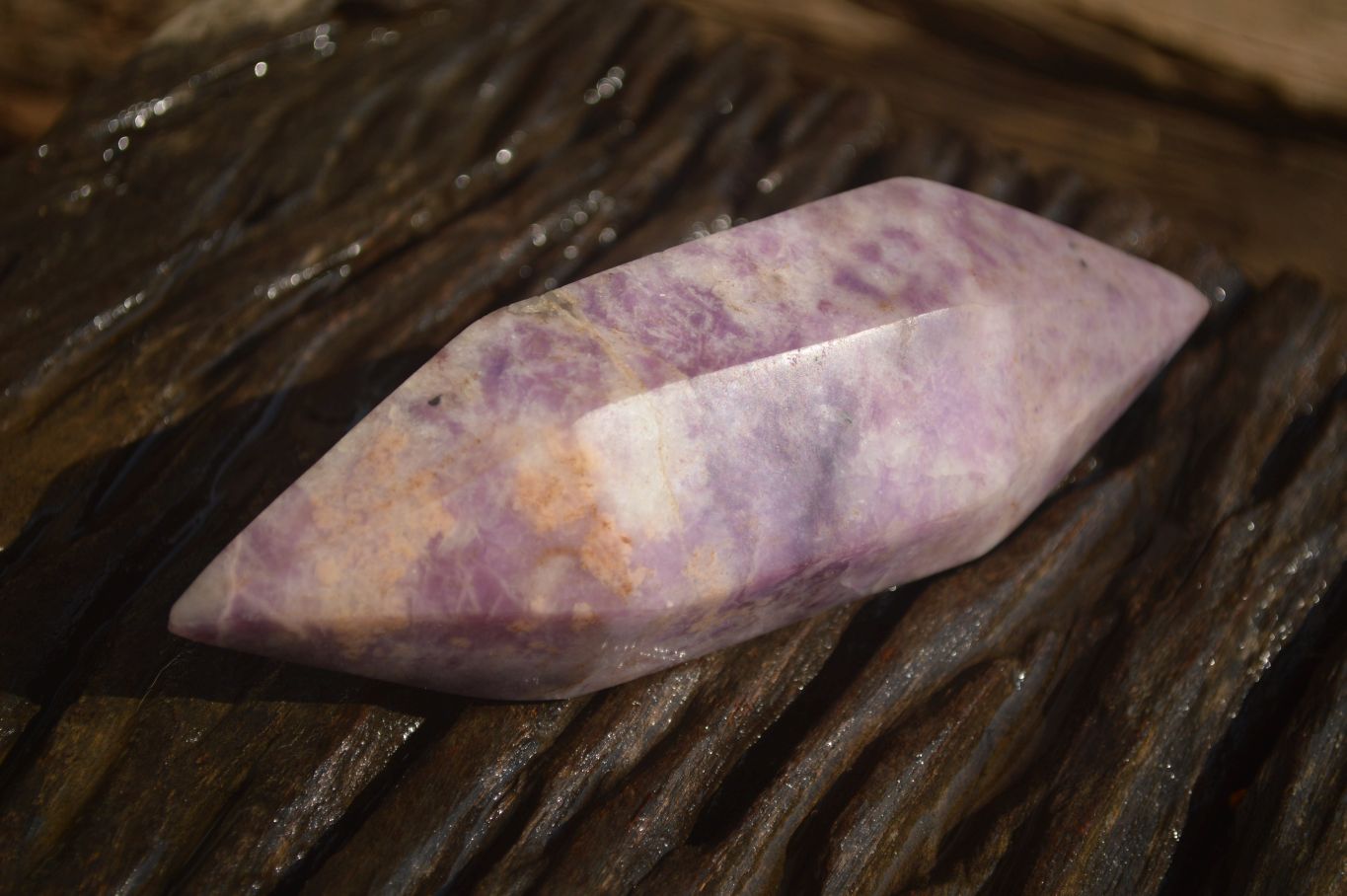 Polished  Double Terminated Purple Lepidolite Points  x 4 From Mozambique - Toprock Gemstones and Minerals 