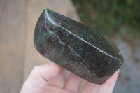 Polished Fluorescent Ruby Corundum In Chrome Verdite Free Forms x 4 From Zimbabwe - Toprock Gemstones and Minerals 