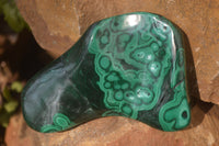 Polished Malachite Free Forms x 3 From Kolwezi, Congo - Toprock Gemstones and Minerals 