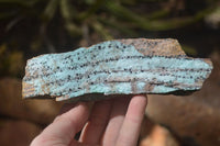 Natural Blue Drusy Coated Chrysocolla & Malachite Specimens x 4 From Congo - Toprock Gemstones and Minerals 