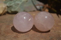 Polished Star Rose Quartz Spheres x 6 From Ambatondrazaka, Madagascar - TopRock