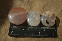 Polished Mini Ocean  Flower Agate Palm Stones  x 35 From Madagascar - Toprock Gemstones and Minerals 