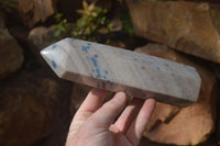 Polished Blue Spotted Spinel Quartz Points x 2 From Madagascar - Toprock Gemstones and Minerals 